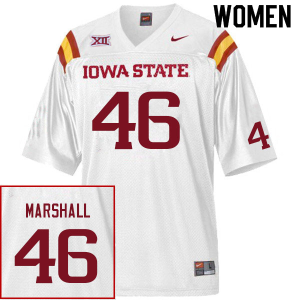 Iowa State Cyclones Women's #46 Carston Marshall Nike NCAA Authentic White College Stitched Football Jersey VJ42Y12YH